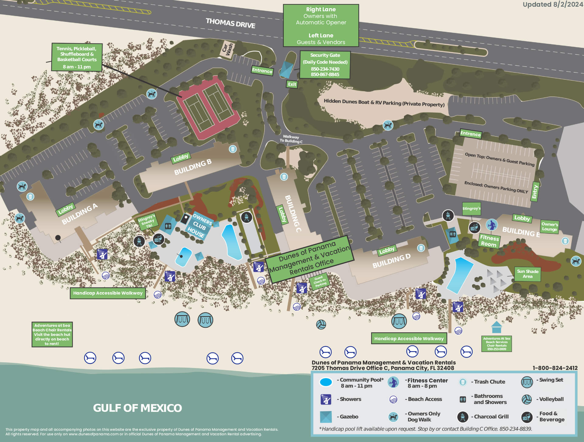 Dunes of Panama Vacation Rentals map