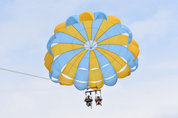 person parasailing