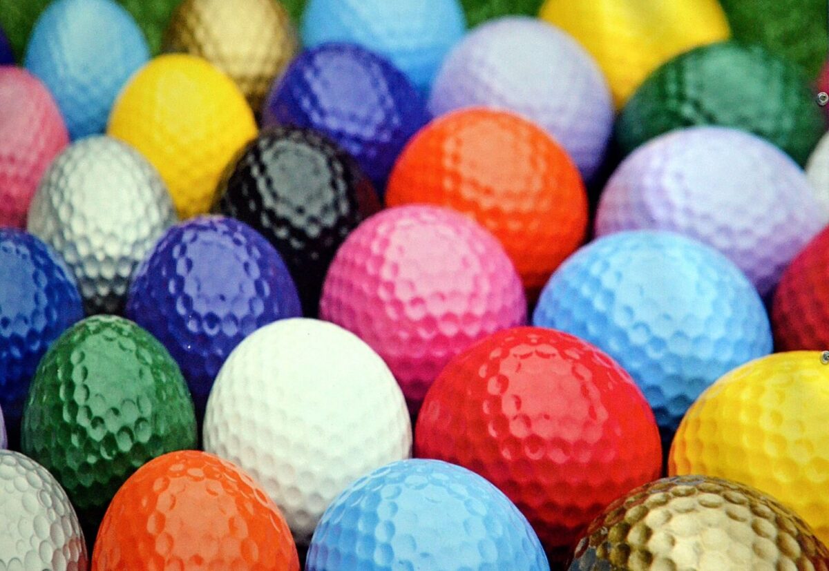 colorful golf balls