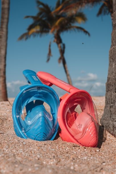 Snorkel Masks on Beach