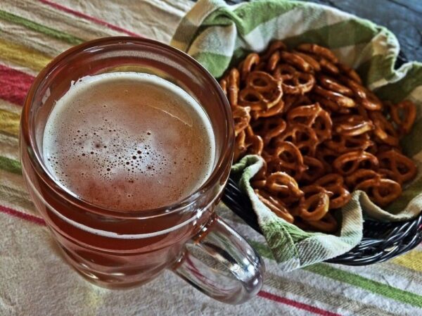 pretzels and beer