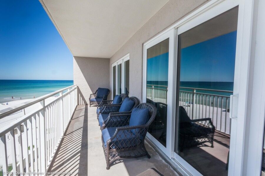 patio view of vacation rental in panama city beach