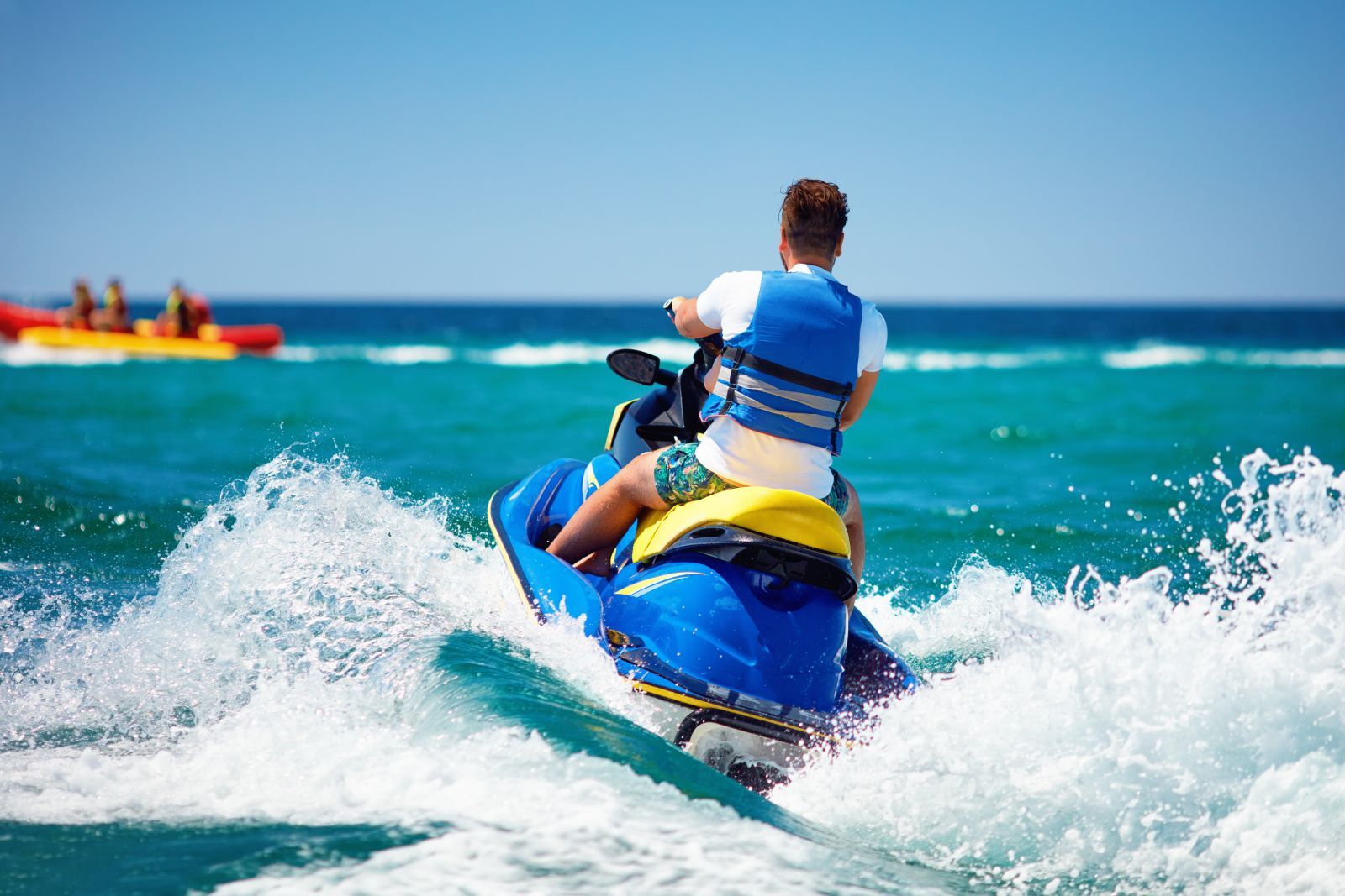 Person jet-skiing in Panama City Beach