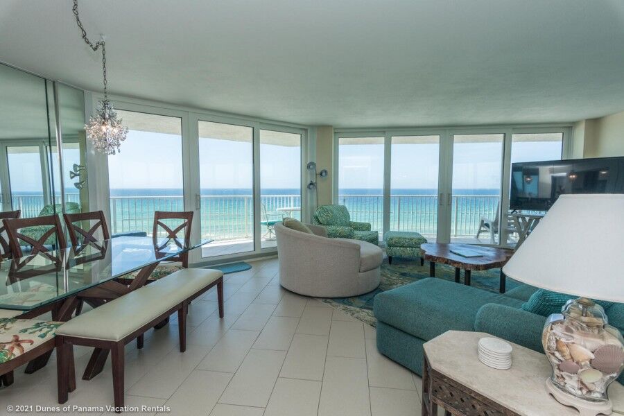interior of pcb vacation rental