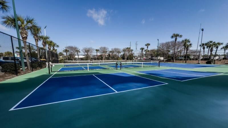 Pickleball and tennis courts.