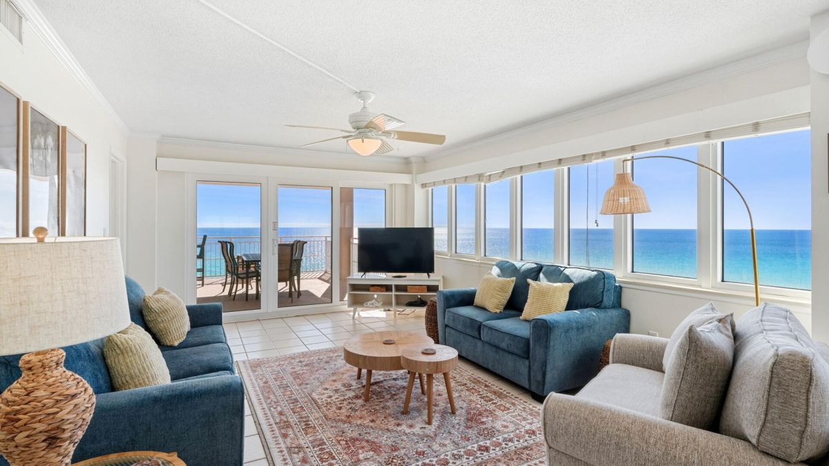 interior of PCB oceanfront condo
